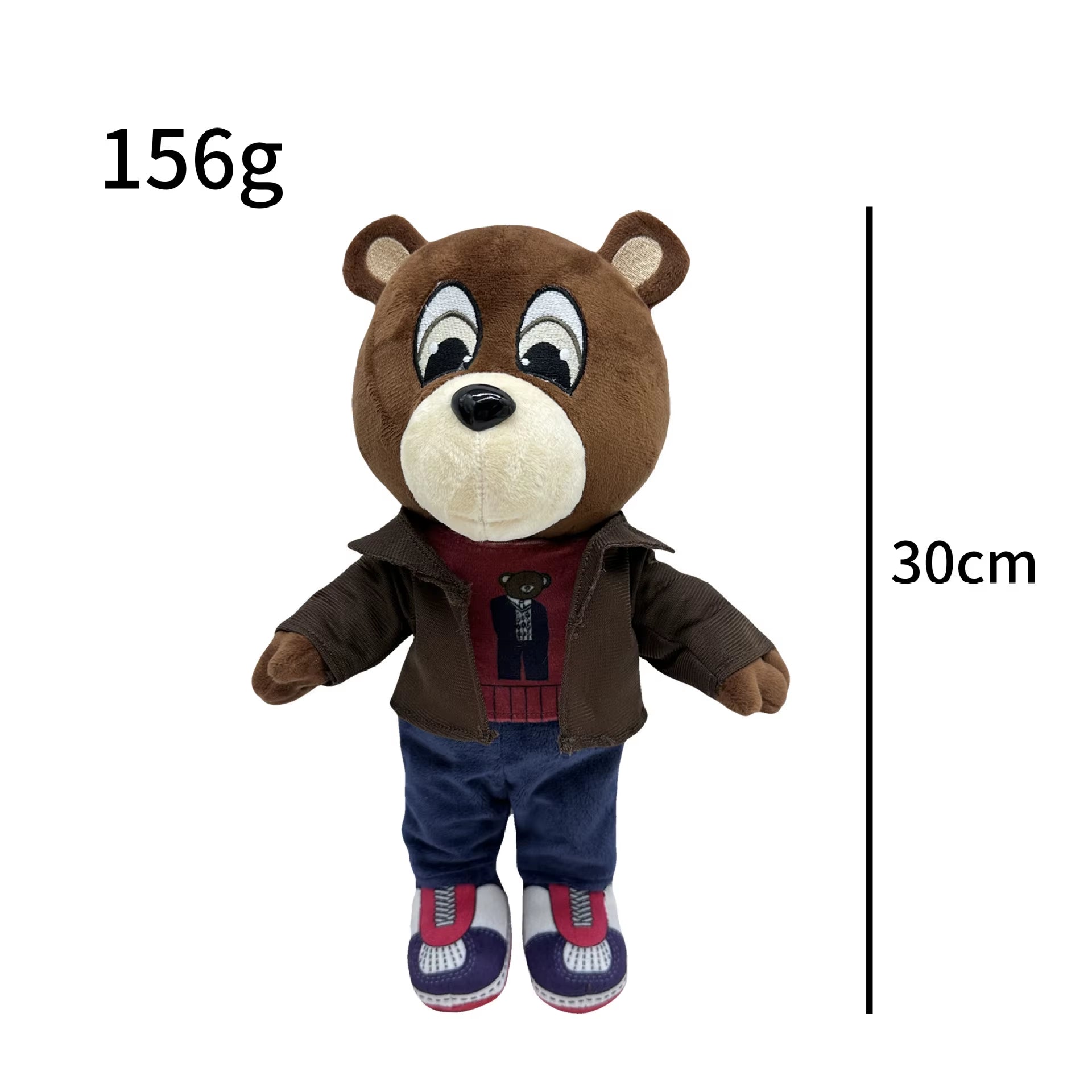 26-30Cm Kawaii Kanye Dropout Bear Teddy Bear Plush Toys Kanye West Graduation Soft Stuffed Home Room Decor Birthday Gift