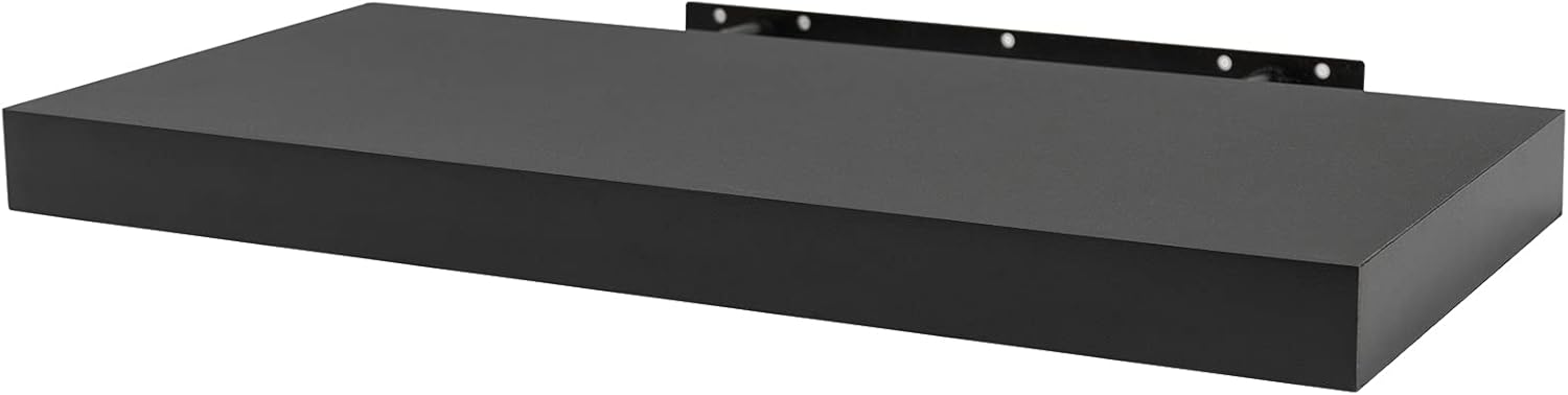 Floating Shelves, Black Floating Shelves for Wall with Strong Bracket,Ideal Home Decor Accessories for Bedroom,Living Room,Office.