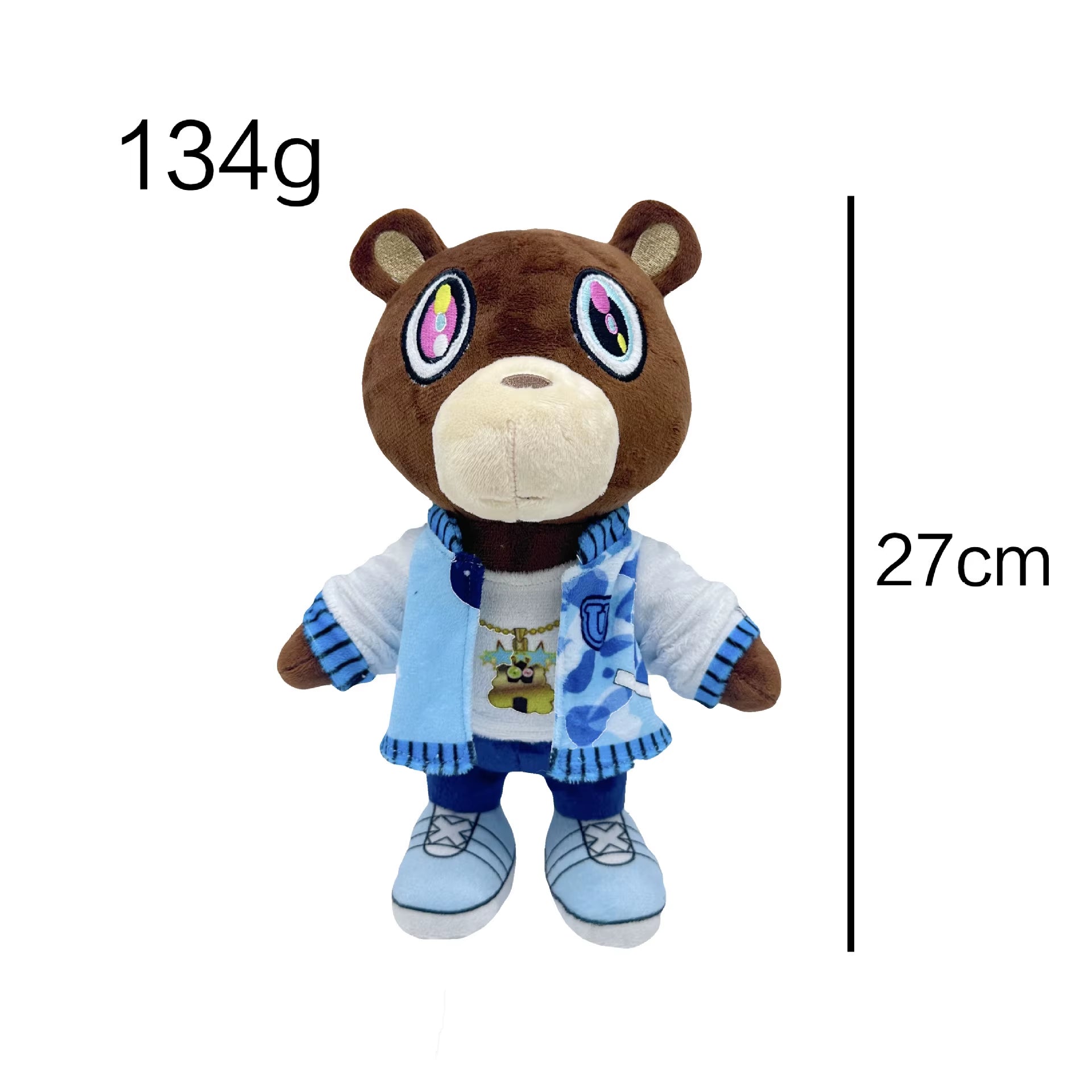 26-30Cm Kawaii Kanye Dropout Bear Teddy Bear Plush Toys Kanye West Graduation Soft Stuffed Home Room Decor Birthday Gift