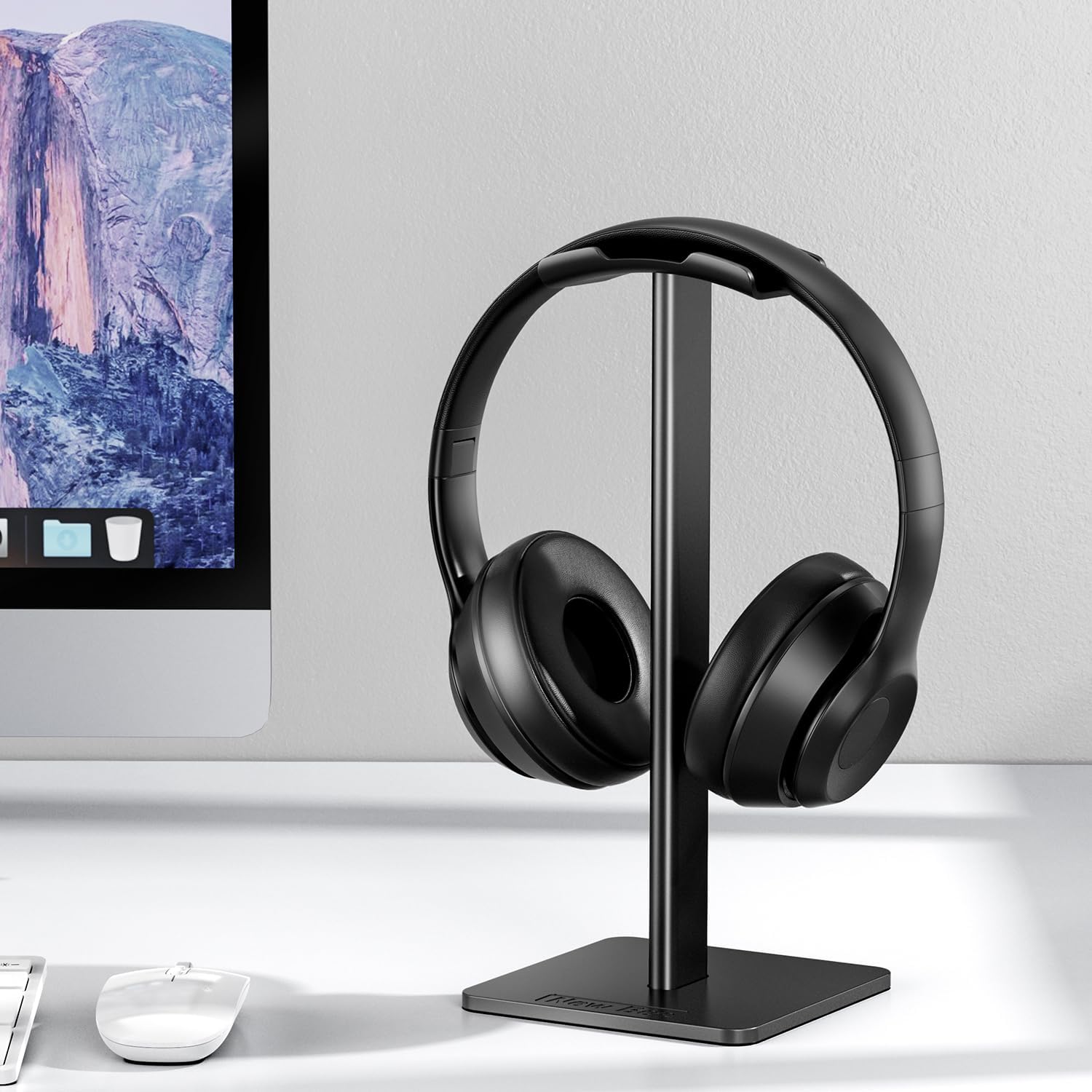 Headphone Stand Headset Stand Headphone Holder Universal Aluminum Gaming Headset Holder Earphone Display Earbuds Mount for All Headphones (Black)