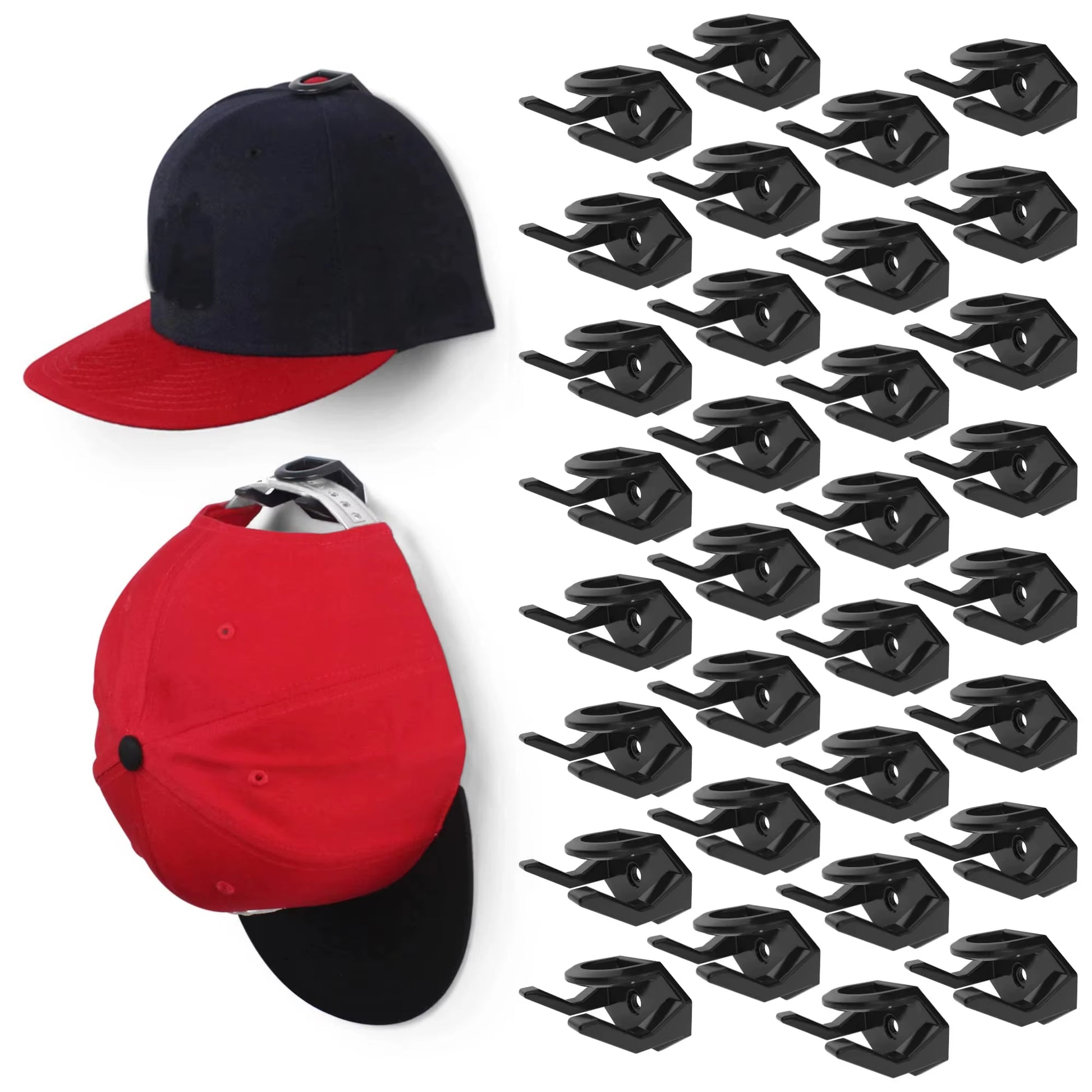 5/8Pcs Adhesive Hat Racks Free-Punch Casual Hat Storage Hook Wall Door Baseball Cap Holder Hat Display Strong Hold for Closet