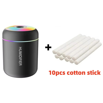 180ML Mini Air Humidifier USB Electric Aroma Diffuser Essential Oil Purifier Aromatherapy Mist Maker Lights for Car Home Bedroom