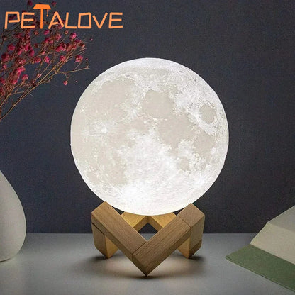 Hot Selling Moon Light Romantic Atmosphere Room Decoration Warm Soft Light Accompany Night Lamp Birthday Gift Button Cell