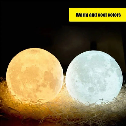 Hot Selling Moon Light Romantic Atmosphere Room Decoration Warm Soft Light Accompany Night Lamp Birthday Gift Button Cell