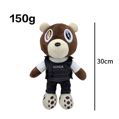 26-30Cm Kawaii Kanye Dropout Bear Teddy Bear Plush Toys Kanye West Graduation Soft Stuffed Home Room Decor Birthday Gift